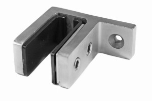 Pince de coin pour verre  48x65x40mm 16,76-21,52mm, AISI 316, brossé