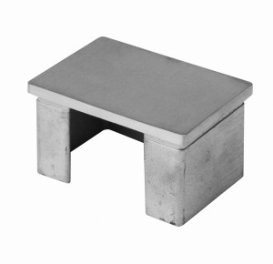 Embout plat pour main courante 60x40 x 1,5 mm, AISI 316, brossé