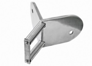 Fixation d'angle pour poteau, diamètre 42,4 mm, AISI 304, brossé