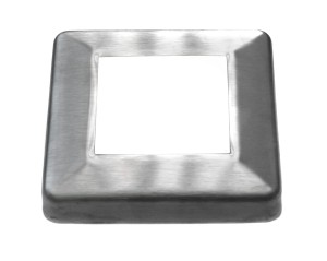 Cache Rosace de masquage 105x105 mm pour le profil 60x60 mm, AISI 304, SATIN