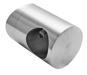 Support pour barre a l'extrémité Gauche Ø12mm/Ø50,8 mm, AISI 304, brossé