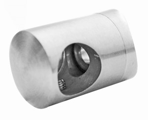 Support pour barre a l'extrémité gauche Ø12mm/Ø50,8 mm, AISI 304, brossé
