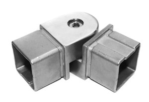Coude réglable à coller 90° pour profil 40x40 x2 mm, AISI 304, brossé