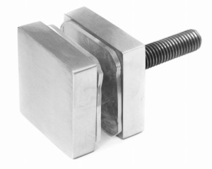 Point de fixation 40x40/10mm, AISI 304, brossé