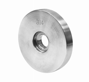 Manchon de distance Ø 50x8mm Ø 10,5mm,  AISI 304, brossé