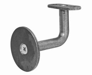 Fixation mur-main courante (profil), Acier Noir  Brut