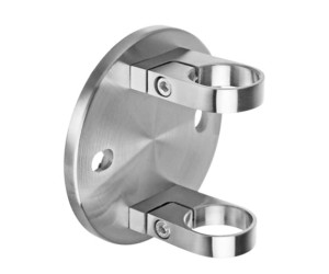 Fixation latérale 42,4mm, AISI 304, brossée 