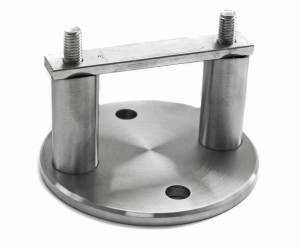 Fixation latérale pour poteau 42,4mm, AISI 316 , brossé