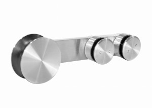 Système de roulette coulissant AISI 304, Brossé