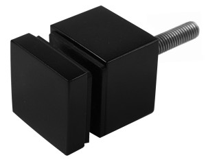 Adaptateur verre 40x40/30 mm, AISI 304, brossé RAL 9005