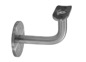 Fixation mur/main courante (tube Ø 42,4 mm), ACIER NOIR, BRUT
