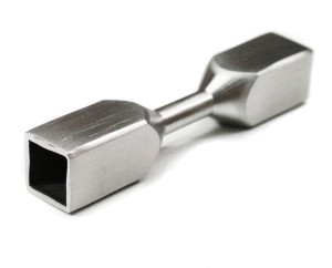 Raccord connecteur ajustable ,  à coller au profil 10x10mm, AISI 304, brossé