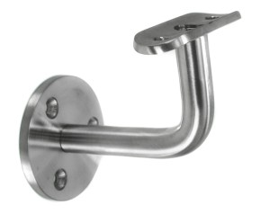 Fixation mur/main courante (tube Ø 42,4mm), AISI 316, brossé