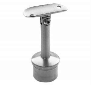 Support pour main courante 48,3 mm sur poteau 48,3 x 2 mm, orientable, AISI 304, brossé