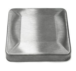 Cache platine pour profil 90x90 mm, AISI 304, brossé